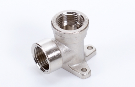 Pipe joint, elbow, 2 x female thread, for wall-mounting
