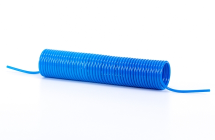 Spiral polyamide tube, blue- PA 12 PHL