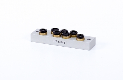 Base-plate for 5-way pneumatic-valves, 4 mm p.i.f.