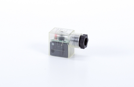 Connector 22mm, Industry B with red LED, VAR, 24V