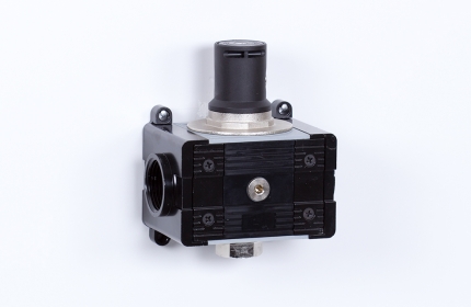 3/2-way control valve - manually operated, ball valve - 15 bar (A-3)