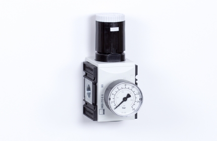 Regulator with continuous pressure supply - 8 bar + Pressure gauge (FS-2)